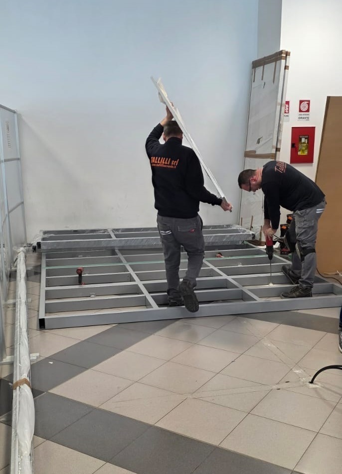 Dettaglio di serranda in metallo di alta qualità