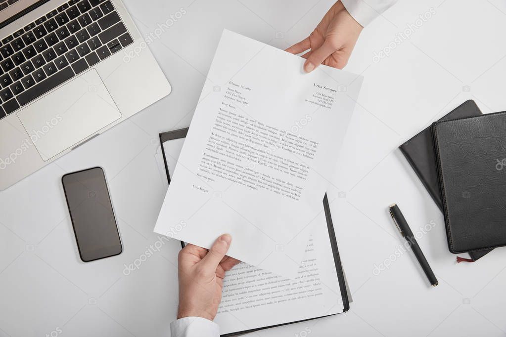 Documento di preventivo firmato da un cliente