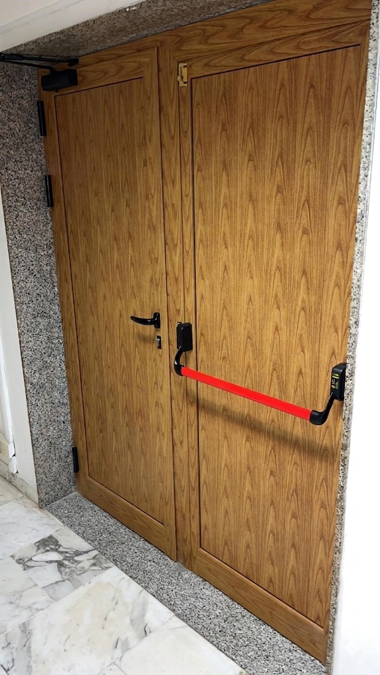 Porta scorrevole interna in vetro satinato che separa zona giorno e cucina